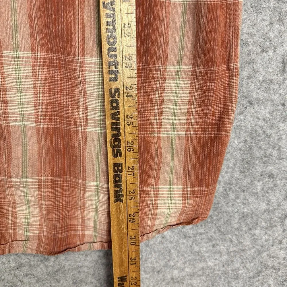 TP Saddle Blanket Trading Co Snap Shirt Men L Plaid Western Ranch Pockets Cotton